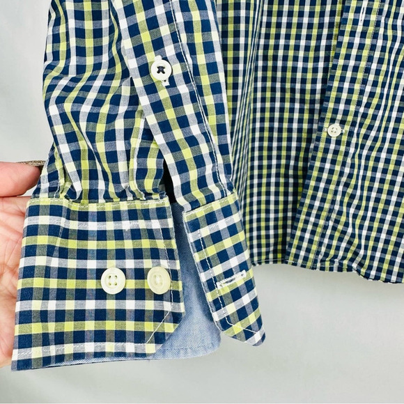 Banana Republic Men's Soft Wash Tailored Slim Fit Long Sleeve Plaid Size: Large - Picture 3 of 5